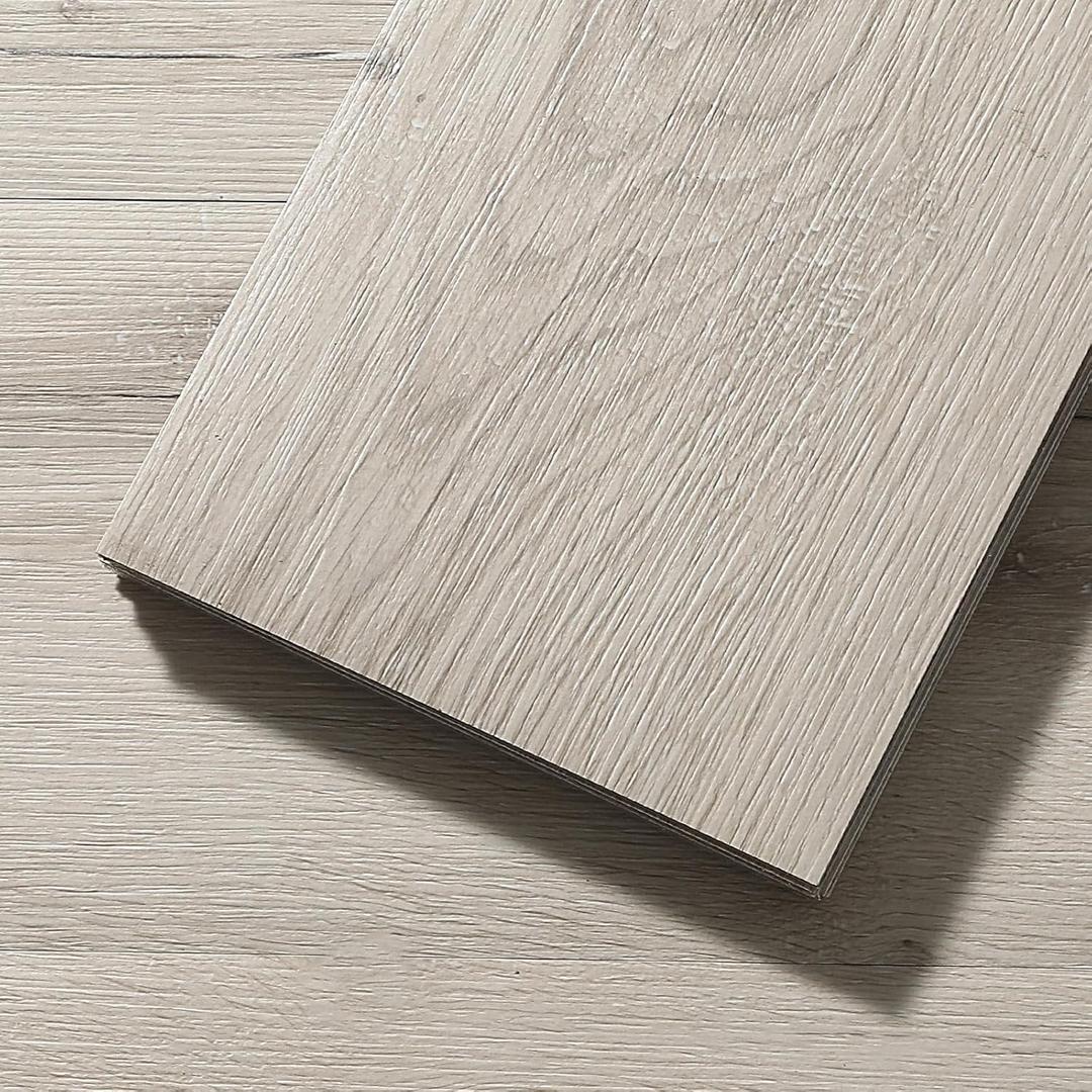 Peel and Stick Floor Tile, Luxury Vinyl Plank Flooring 36-Pack 54 Sq.ft, Real Wood Look Self-Adhesive Vinyl Floor Tiles, Easy DIY for Kitchen, Bedroom and Living Room, Light Brown