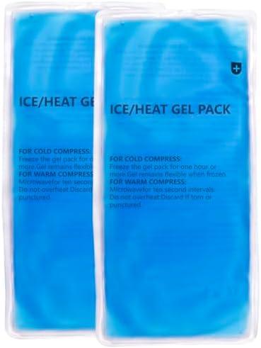 Gel Ice Packs, Cold Ice Packs for Injuries, Cold Pack Reusable Hot and Cold Pack for Injuries, Pain Relief, Wisdom Teeth, First Aid, Neck, Head, Arms, Legs, Blue, Large, 2 Count