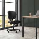 HON Volt Armless Office Desk Chair Comfy, Ergonomic Recline, Softhread Leather Back Seat, Swivel Desk Chair, Black, Computer Chair for Office Desk