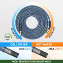 5000PSI Pressure Washer Gun and Hose Kit, 25FT Kink Resistant Steel Braided Power Washer Hose with 3/8" Swivel Quick Connector and M22 14mm Adapters Replacement/30" Extension Washer Wand