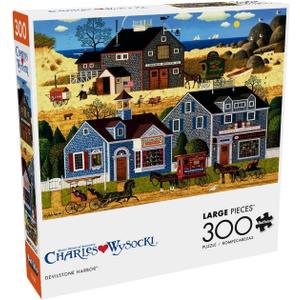 Buffalo Games - Charles Wysocki - Devilstone Harbor - 300 Piece Jigsaw Puzzle for Adults -Challenging Puzzle Perfect for Game Nights - Finished Size is 21.25 x 15.00