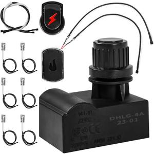 Uniflasy Grill igniter Replacement Kit for Charbroil (G511-0055-W1), 4 Outlet Electronic Igniter and Switch Button with 8 Wires for Charbroil Sunfire Ignition Systems and Most CharBroil Gas Grills