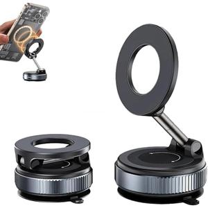 Mag Lock 360 Foldable Magnetic Phone Mount,Mag Lock Car Mount (Black)
