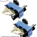 Lumber Rack Ratchet Straps, W/J-Hook (2PCS), 1.4" Black Square Tube Mount, 1.5" Wide x 7.5' Long, Blue Ladder Rack Ratchet Straps, 500 lbs Load Heavy Duty, Truck Rack Straps, Pipe/Roof Rack Strap