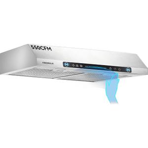 30 Inch Under Cabinet Range Hood |550 CFM Kitchen Vent Hood with Touch & Gesture Control | 3-Speed Quiet Operation | Stainless Steel with LED Lights, Ducted/Ductless convertible