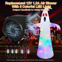 12V 1.2A Inflatable Replacement Motor for 5-9FT Halloween Christmas Inflatables Air Blower Fan with 5 LED Light Fans 1.5A Adapter Outdoor Blow Up Fan Blower Parts for Inflatables Yard Decorations