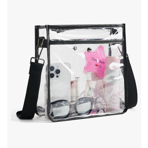 Bluome Clear Bag for Stadium Events 12 x6 x12, Clear Crossbody Purses for Women Concerts Stadium Approved Work Beach