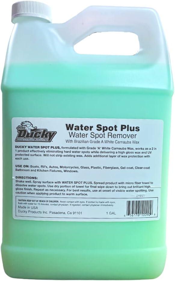 DUCKY PRODUCTS Water Spot Plus: Spray with Wax for Boat, Car, Motorcycle & RV Exterior Detailing, 128 oz