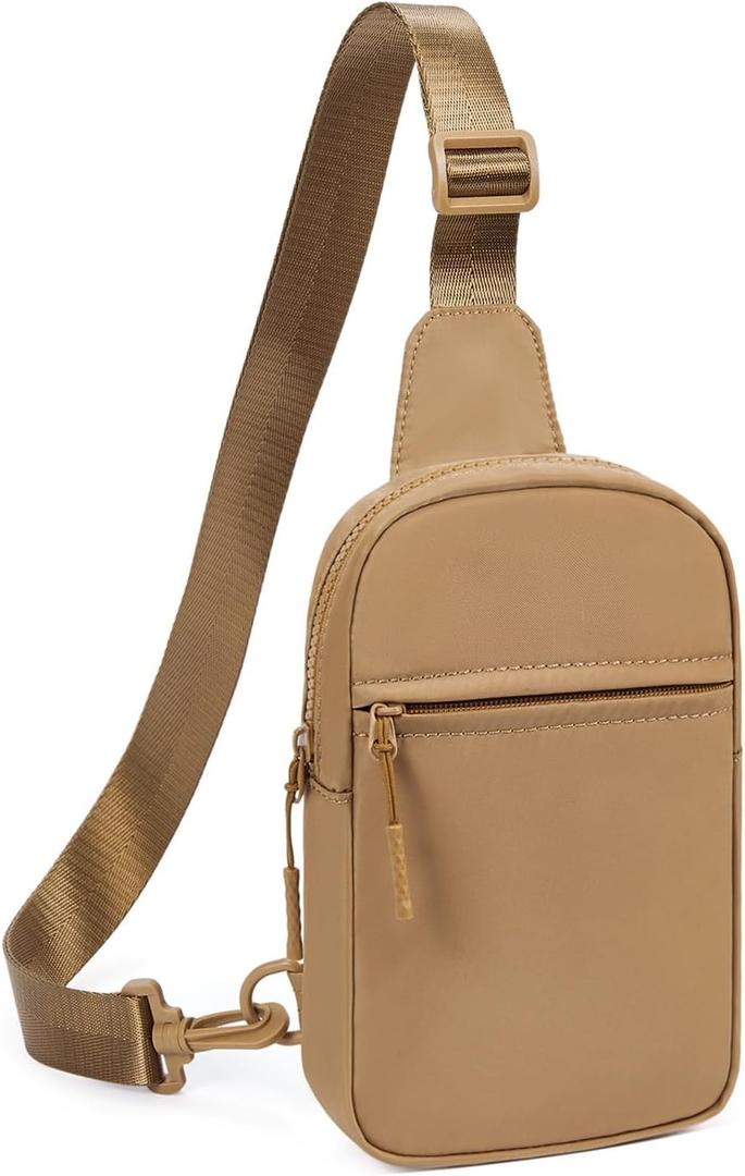CHOLISS Small Sling Bag for Women and Men, Crossbody Bags Trendy Fanny Packs Chest Bag with Extended Strap (A06 Brown)
