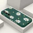 for Samsung Galaxy S25 FE Case, Slim Soft Non Slip Silicone for Samsung S25 FE Phone Cover 6.7 inch, Daisy Green
