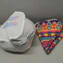 CRAFT KALA 32 Inch Meditation Floor Pillow Cover Round Pillow Seating Hippie Decorative Adults Bohemian Mandala Cushion Cover Outdoor Living Room Throw Ottoman Poufs Cover (32", Multi Elephant)