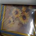 12x18 Picture Frame, HD Real Glass Ornate Vintage 12x18 Photo Frame, 12 by 18 Poster Frame with Gold Blue Texture Border Horizontal & Vertical Display for Tabletop or Wall Decor (1 Pack)