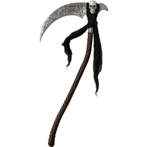 Morph Premium 4.4 ft Grim Reaper Scythe Adult, Halloween Scythe Prop, Grim Reaper Costume Adult Scythes, Halloween Props