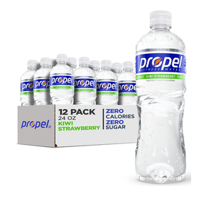 Propel, Kiwi Strawberry, Zero Calorie Water Beverage with Electrolytes & Vitamins C&E, 24 Fl Oz (Pack of 12)