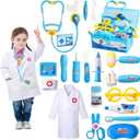 Fajiabao Doctor Kit for Toddlers 3-5 Dress Up Toys for 2 3 4 5 Year Old Girls Pretend Play Kids Doctor Set with Career Day Costume Toy Stethoscope for 2 3 4 5 6 Year Old Girls Boys Birthday Gifts