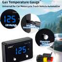 Exhaust Gas Temperature EGT Gauge 1000  Pyrometer Kit - LED Digital Display with EGT Sensor for Diesel Car Motorcycle ATV (Celsius, Blue)