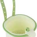 Hanging Sink Strainer Basket with Openable Bottom Cover, Kitchen Faucet Hanging Strainer, Press Automatic Dumping Basket (Green)