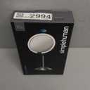 simplehuman 5" Round Rechargeable Mini Travel Sensor Makeup Mirror (2014 Model, Discontinued), 10x Magnification, Brushed Stainless Steel