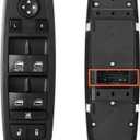 Power Window Switch 11 Pins,2 Auto for 2015-2017 Chrysle 200, 2015-2022 Cherokee Master Window Button Control Front Driver Side Door Lock Switch 68271206AA, 68271206AB 1S14266 (NO Folding Mirrors)