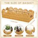 Scalloped Wicker Toilet Tank Basket for Bathroom Rattan Edge Basket Storage Organizer Toilet Paper Holder for Bedroom Living Room Countertop Shelves