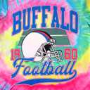 IZYJOY Football Shirt for Women Tie Dye Football Team Fans T-Shirt Vintage Game Day Tee Sports Short Sleeve Top (Small, Pink Yellow-100)