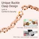 TAURI Metal Band for Apple Watch Bands 38/40/41/42mm, Adjustable Bling Diamonds Strap Fashion Cute Chain Thin Bracelet for iWatch SE 3/2, Series 9/8/7/6/5/4/3/2/1, Women- Rose Gold