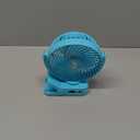 Clip on Fan 65Hrs Camping Fan with LED Light, 12000mAh Battery Operated Fans & PortableFan Rechargeable, Small Desk Fans USB TravelFan for Tent Camping Golf Stroller, Blue