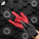 Spider Web Shooter with Gloves - 8FT Web Launcher for Kids, Spider Silk Slinger Wrist Toy for Superhero Funs (Black)