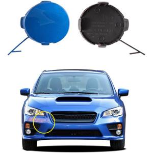 Car Front Bumper Tow Hook Cover Compatible with Subaru WRX STi 2015 2016 2017 Trailer Cover Cap 57731VA100 Small Lid Towing Eye Cap Blue Right Passenger Side