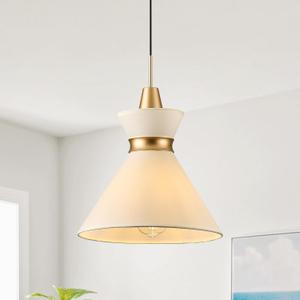 12 Inch Modern Pendant Light Fixture Gold Kitchen Pendant Lighting Over Island 1-Light Adjustable Hanging Lighting for Dinning Room Bedroom Hallway
