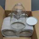 Kitchentoolz Set of 3 One Gallon Large Glass Jar with Lid WideMouth Gallon Mason Jar for Sun Tea, Pickling, Kombucha 1 Gallon Glass Jug 