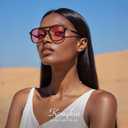 Retro Aviator Sunglasses for Women Men:Polarized Trendy Vintage 70s Rectangle Womens Shades Sun Glasses UV Protection