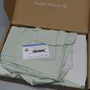 GOKOTTA 100% Rayon Derived from Bamboo Fitted Sheet and Pillow Cases, Super Soft Cooling Fitted Sheet with 4 Elastic Corner Straps - 16" Pocket Bottom Sheet King Size Set Stay Put for Mattress (Queen - 3 PCS (NO Flat Sheet), 09 Sea Glass)