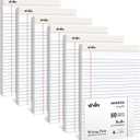 2 x ViVin 5 x 8 Inch Legal Pads, 6 Pack, Narrow Ruled, 50 Sheets Per Writing Pad, Perforated Note Pads Ideal for Home, Office, Business, 300 Sheets, White Paper