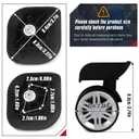 Zoofen Luggage Wheels Replacement 1 Pair Luggage Repair Wheels Suitcase Roller Trolley Caster with 4 Screw HolesZA65