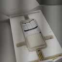 Lolalet Jewelry Necklace Holder with Ceramic Base, 14.2" Gold Jewelry Display Stand with Velvet Ring Tray Jewellery Organizer for Necklaces Bracelets Earrings (White)