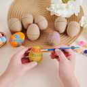 ARCTURINE Paper Mache Easter Eggs, Cardboard Paper Eggs to Decorate for Craft Painting, School Projects, Spring Parties, Easter Hunt Supplies, DIY Art Activities, 3.2 Inch (25 PCS, Brown)