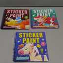 Elite Panda 3PCS Sticker Paint Books for Kids Ages 4-8, Mermaid, Dinosaur, Prince Themes, 30 Pictures, Sticker by Number Arts & Crafts Set, Birthday Christmas Gifts for Girls Boys