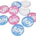 10/20pcs Dia 45mm Blue Pink Hen Party Badges Set Bride to be Badge Team Bride Badges Pins Wedding Pin Badge for Bride and Groom Badge (20 pices/ensemble, Style 3)