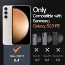 JETech Case for Samsung Galaxy S23 FE 6.4-Inch, Non-Yellowing Shockproof Bumper Protective Phone Cover, Anti-Scratch Hard PC Back (Clear)