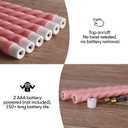 Pink Flameless Taper Candles with Remote, Spiral Candles Battery Operated, Flickering LED Wax Candlesticks Set of 6