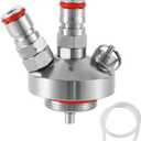 Mini Keg Dispenser - Beer Keg Spear, Stainless Steel Double Ball Lock Quick Fittings Mini kegerator Spear for 2L/3.6L/4L/5L/10L portable Beer Growler with 10 Extra O-Rings and 19.7" Beer Hose