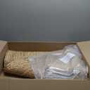 FRELISH DECOR Handwoven Jute Area Rug - 5 feet Round - Natural Yarn - Rustic Vintage Beige Braided Reversible Rug - Eco Friendly Rugs for Bedroom - Kitchen - Living Room - Farmhouse (5' Round)