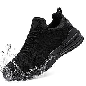 LARNMERN Men Non Slip Work Sneakers Water Resistant Food Service Zapatos Trabajo Antideslizantes Walking Shoes Waterproof Shoes Slip-on, Black 9.5