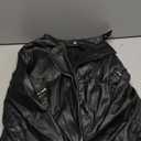 Tanming Womens Faux Leather Jacket Hooded Moto Biker Coat Outerwear Fall Fashion Outfits Winter Clothes (Medium, Black)