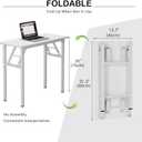 Need Small Desk 31 1/2" No Assembly Foldable Writing Table,Sturdy and Heavy Duty Folding Computer Desks for Small Space/Home Office/Dormitory AC5DW(80 * 40), 31.5inch