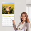 5 x 2026 Calendar, Wall Calendar 2026, Dogs 12 Month Wall Calendars (Jan - Dec 2026) 12" x 24" Opened, Hanging Monthly Calendar Thick Paper for Kids Family Adults Office Home