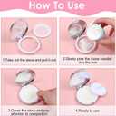 2 Pcs Loose Powder Containers, 0.7/0.17 Ounce Foundation Container Portable Empty Travel Makeup Containers Reusable Powder Puff Case with Puff Mirror Net Sifter for Women Travel Daily Carrying
