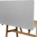 Desk Privacy Panel 24" x 48" Table Privacy Panel Acoustic Partition Noise Visual Isolate Table Divider Panel with Clamp for Student Study Reception Area Office Library(24" x 48")