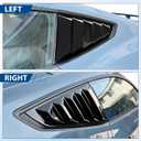 Side Window Louver for Mustang 2024 2025, GT Lambo Style Rear Quarter Windshield Sun Shade Cover Side Window Scoop Louvers for Ford Mustang 2024 2025 Accessories (Glossy Black)
